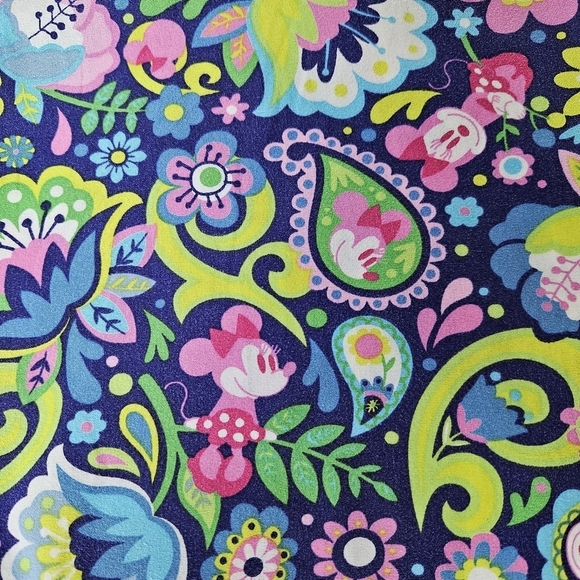 Disney Parks Minnie Mouse Floral Paisley Bright Colorful Cotton Pajama Pant S - Picture 5 of 9